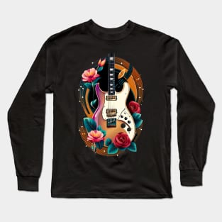 Electric guitar tattoo style 1 Long Sleeve T-Shirt